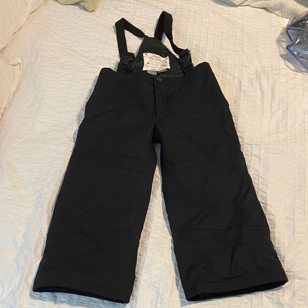 Obermeyer Kids Black Snow Bib Overalls Ski Snowboard size 4-5